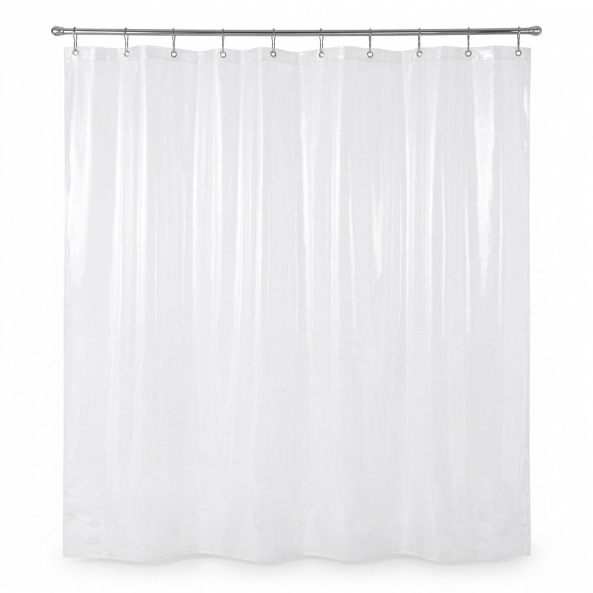 Epica Waterproof Shower Curtain Liner for Bathroom, Metal Grommets (White)