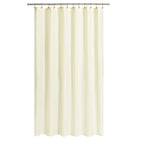 N&Y HOME Fabric Small Stall Shower Curtain Liner Extra Long 36x84, White