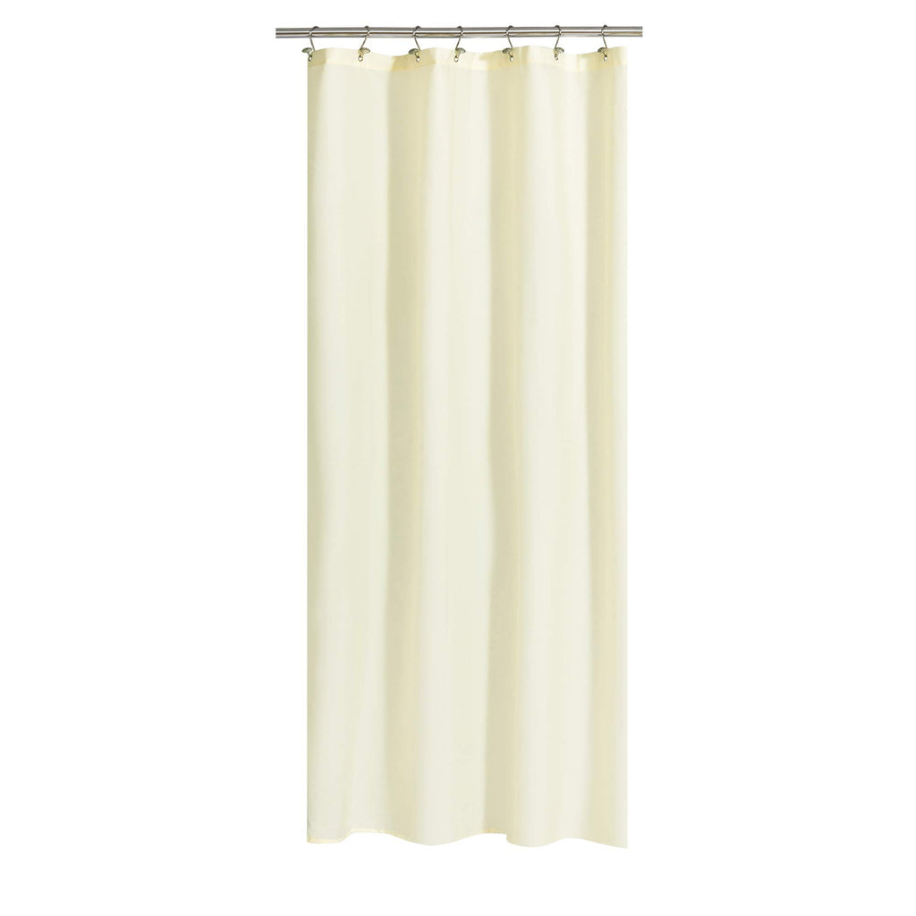 N&Y HOME Fabric Small Stall Shower Curtain Liner Extra Long 36x84, White