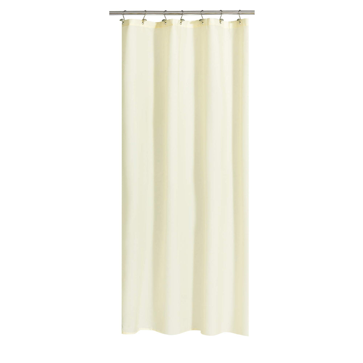 N&Y HOME Fabric Small Stall Shower Curtain Liner Extra Long 36x84, White