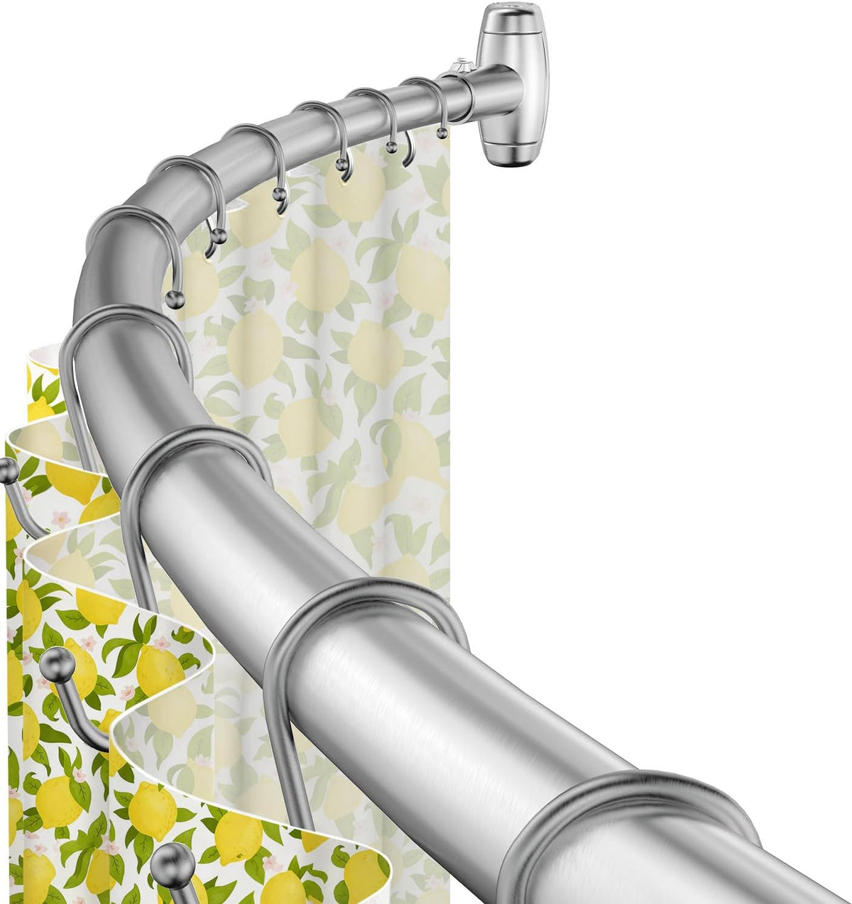 Curved Shower Curtain Rod 48-80Inches Adjustable Round Shower Curtain Rods
