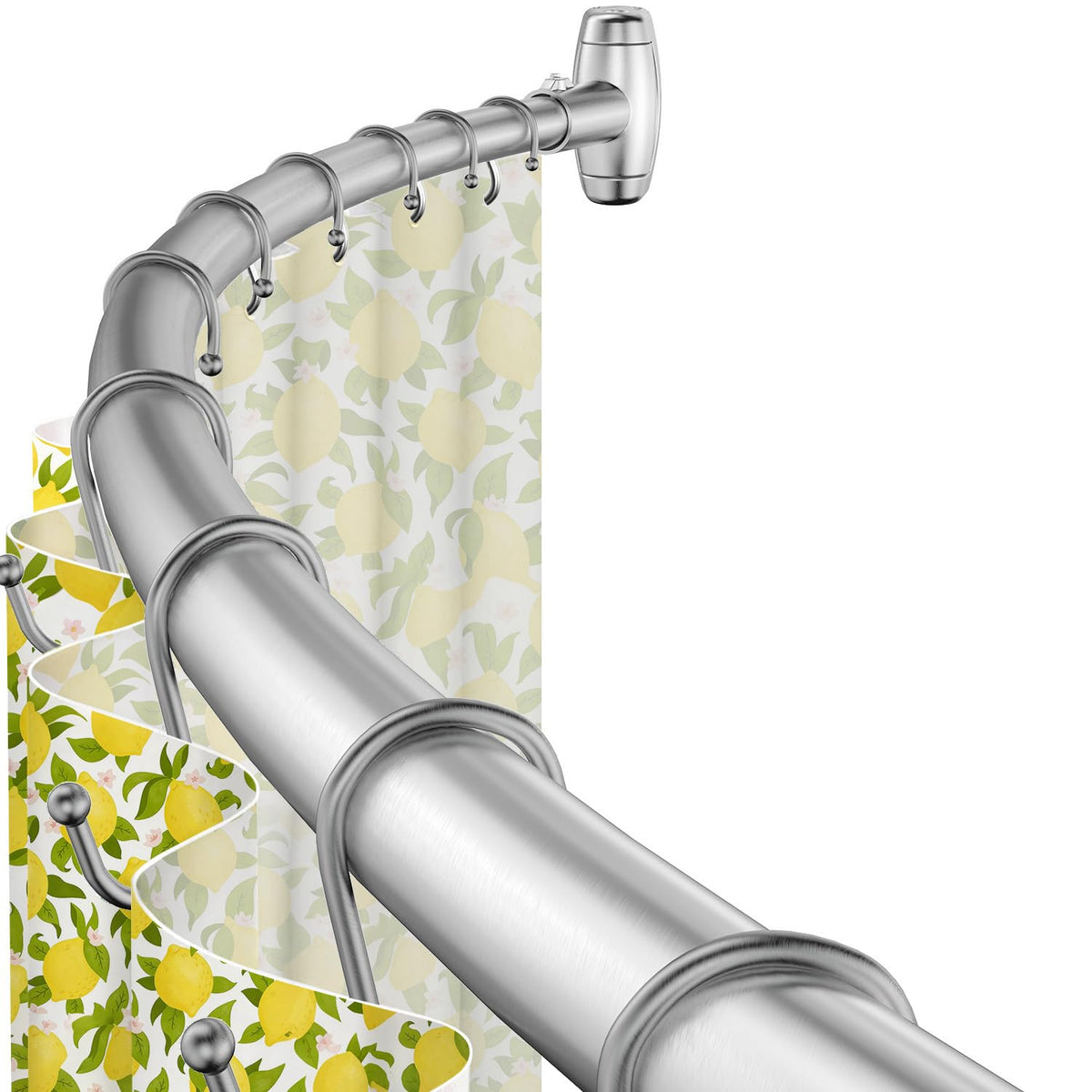 Curved Shower Curtain Rod 48-80Inches Adjustable Round Shower Curtain Rods