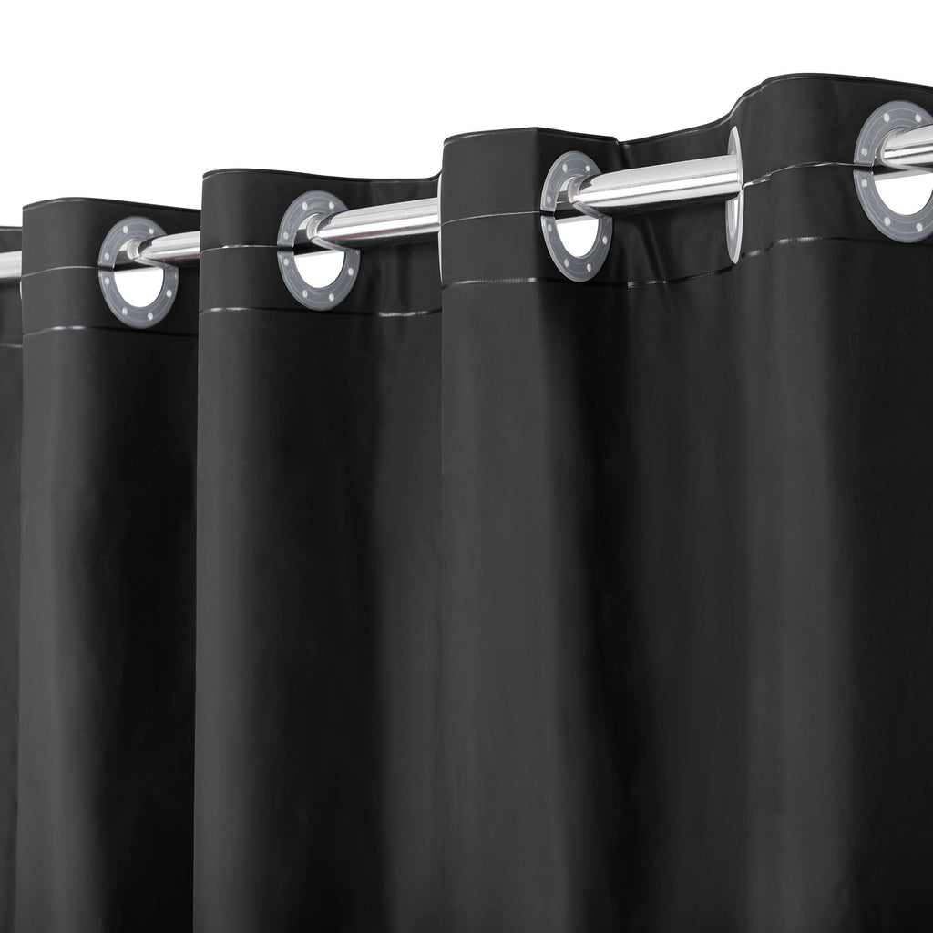 No Hook Shower Curtain or Liner, Standard Size 71 x 74, Pebble