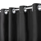 No Hook Shower Curtain or Liner, Standard Size 71 x 74, Pebble