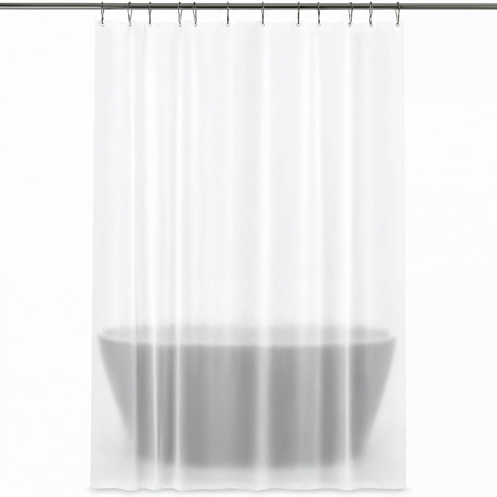Epica Waterproof Shower Curtain Liner for Bathroom, Metal Grommets (White)
