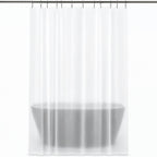 Epica Waterproof Shower Curtain Liner for Bathroom, Metal Grommets (White)