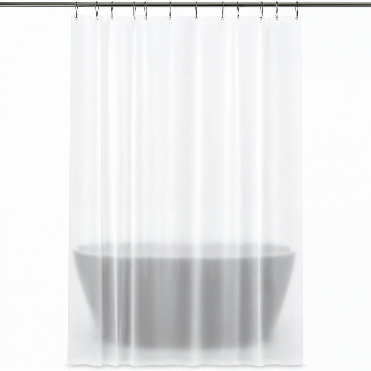 Epica Waterproof Shower Curtain Liner for Bathroom, Metal Grommets (White)