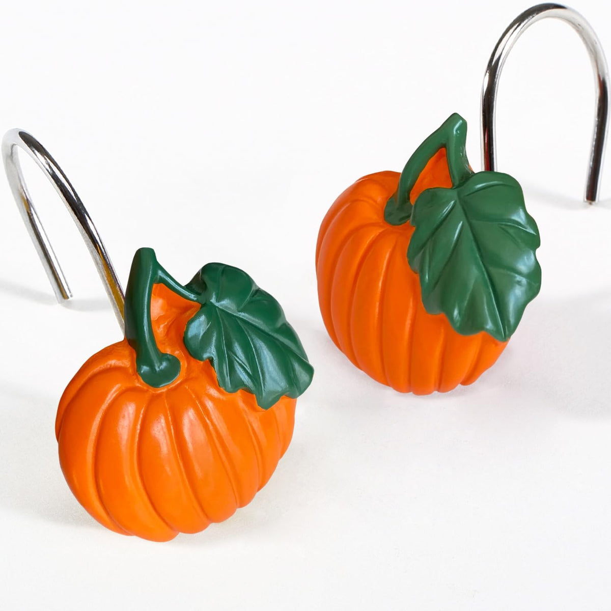 CHICTIE Halloween Shower Curtain Hooks, Cute Bat Decorative Shower Rings for Shower Curtains Rods,Set of 12 Black Shower Hooks Hangers Rust-Resistant Babys Girls Room Bathroom