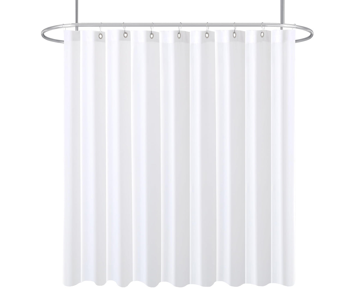 Fabric Shower Curtain Liner 60x72 Inch-White Standard Size Shower Liners