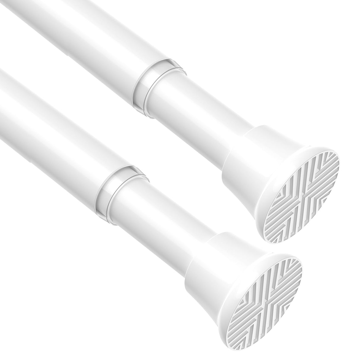 AIZESI Tension Rod 24-46 inch, Tool-Free No Drill Spring Curtain Rod, Black
