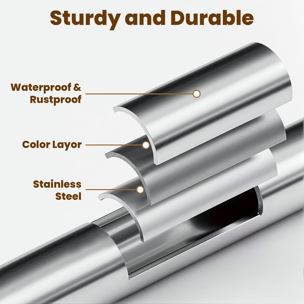 Curved Shower Curtain Rod 48-80Inches Adjustable Round Shower Curtain Rods
