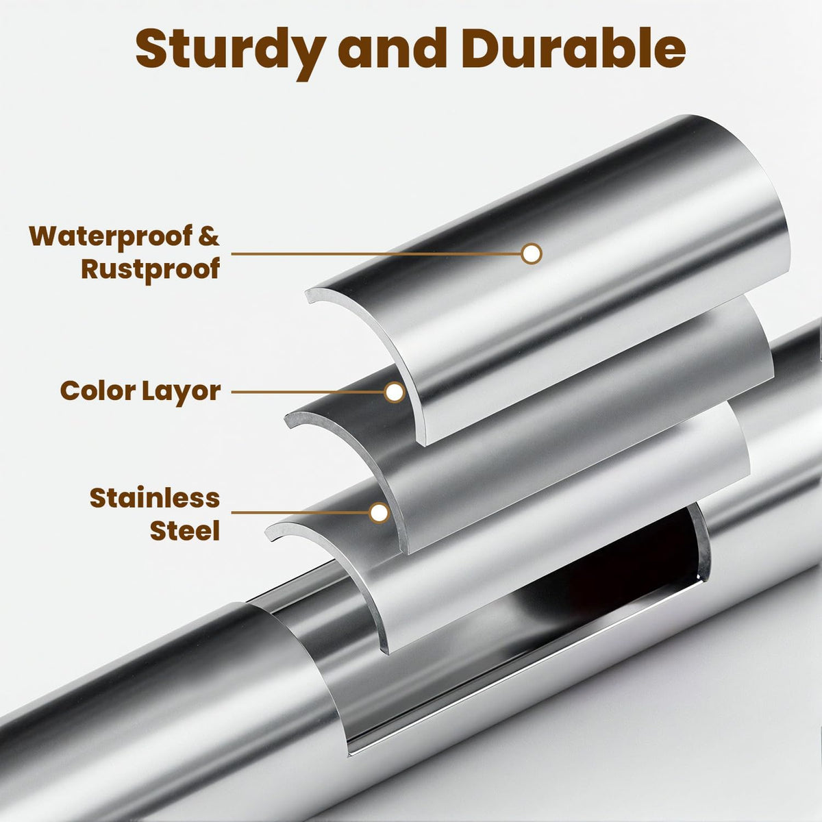 Curved Shower Curtain Rod 48-80Inches Adjustable Round Shower Curtain Rods