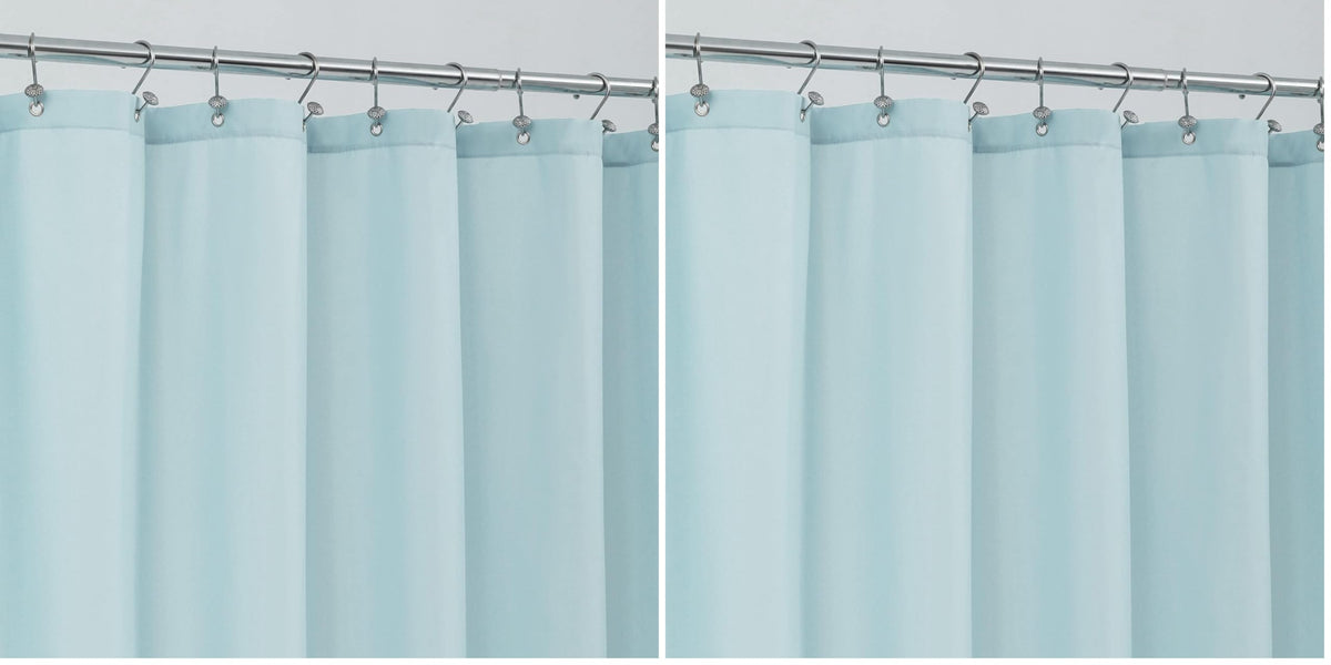 ALYVIA SPRING 72x96 Extra Long Waterproof Fabric Shower Curtain Liner White