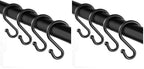 Metal Shower Curtain Hooks，Set of 12 Rings，Rust Resistant S Shaped Hooks Hangers for Shower Curtains, Kitchen Utensils, Clothing, Towels, etc. (Gold)