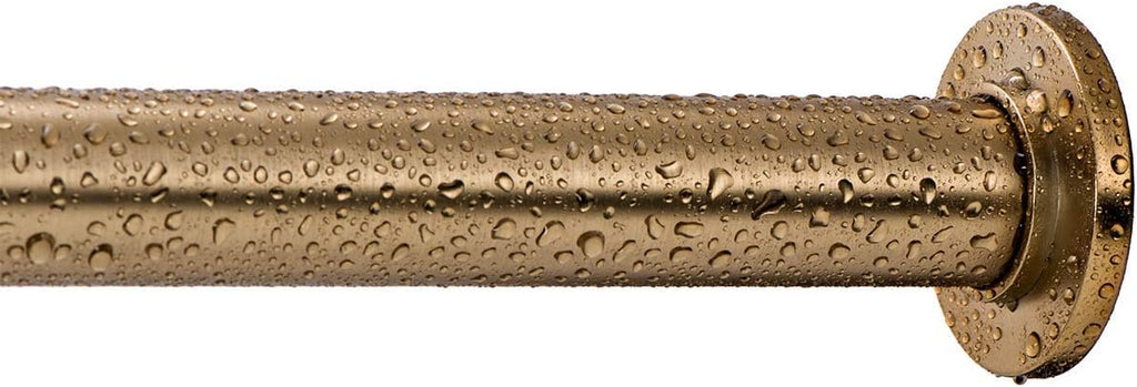 Ivilon Tension Curtain Rod - Spring Tension Rod for Small Windows or Shower, 16 to 24 Inch. Warm Gold