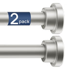 ENJOYBASICS 2 Pack Tension Curtain Rod, 32-66" Adjustable, Stable, Black