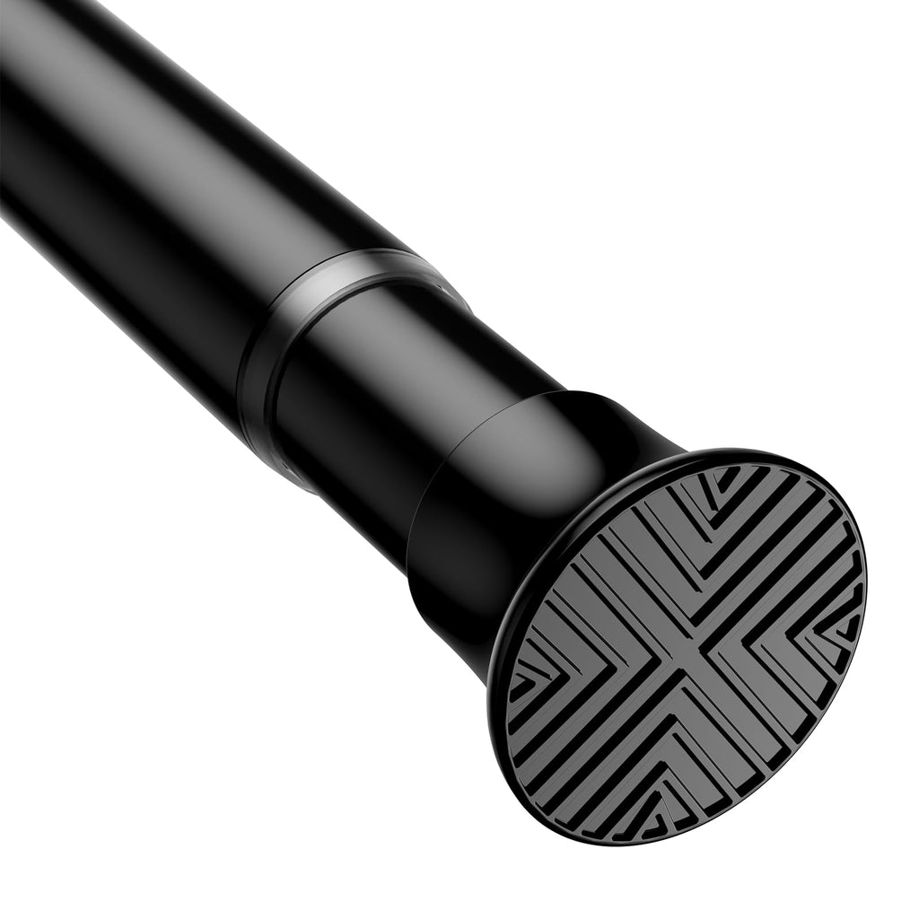 Black Shower Curtain Rod, 32-76 Inches, 7/8 Inch Diameter, 1 Pack