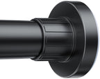 Ausemku Shower Curtain Rod 32-80 Inch Adjustable - Heavy Duty No drill Spring Tension Shower Rod, Non-Slip Rustproof Telescopic Rod for Bathroom, Black