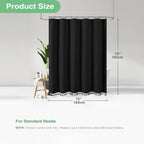 Dynamene Boho Farmhouse Fabric Shower Curtain Tufted Chevron 72"x72" Black