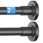 CorkLatta 1" Heavy Duty Black Shower Curtain Rod 31 to 80 Inch,Adjustable