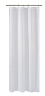 N&Y HOME Fabric Small Stall Shower Curtain Liner Extra Long 36x84, White