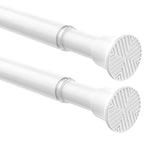 Spring Tension Curtain Rod 32-76 inch, White