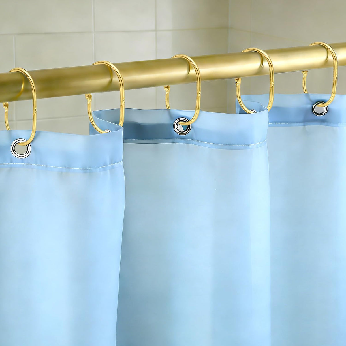 Shower Curtain Hooks Rings - ELWEY Shower Curtain Hooks Rust Proof