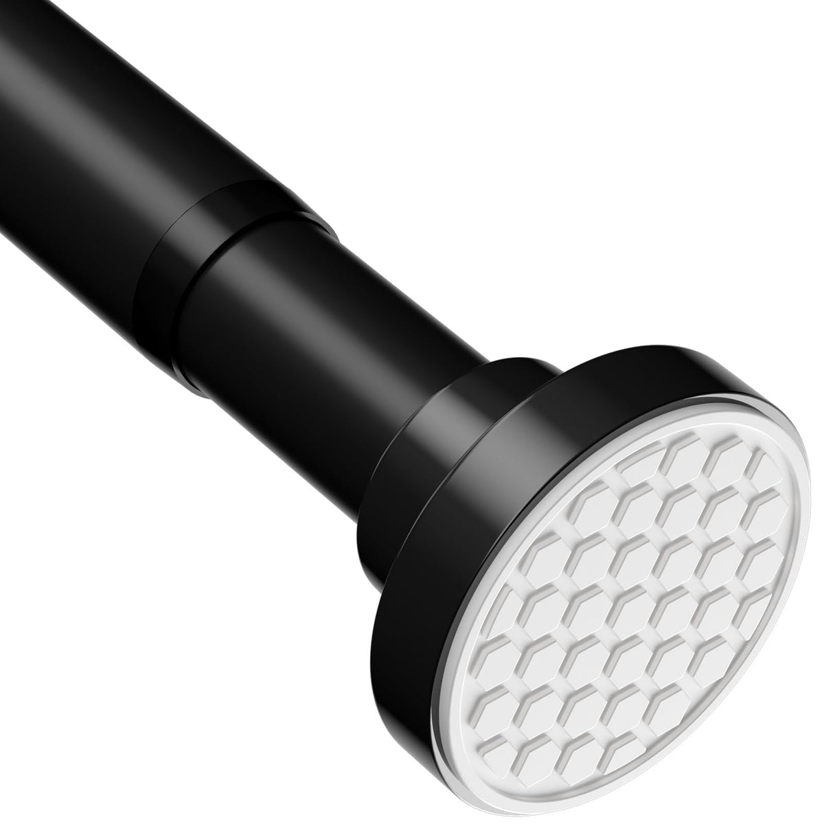AIZESI Shower Curtain Rod 43 to 73 Inch Spring Tension Rods No Drill, White