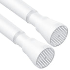 AIZESI Shower Curtain Rod 43 to 73 Inch Spring Tension Rods No Drill, White