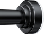 TEECK Shower Curtain Rod, 32-80 inch Adjustable Spring Tension Curtain Rod, Never Rust Anti-Slip Shower Curtain Rod for Bathroom, No Drilling, Never Collapse, Easy to Use, Black