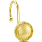 Shower Curtain Hooks,Rust-Resistant Decorative Rings,12-Pack,Bronze