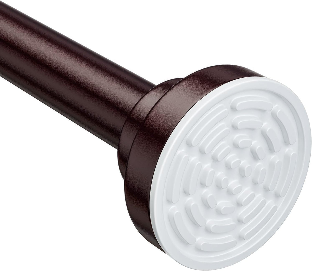 Ausemku Shower Curtain Rod Tension - 32-80 Inch Never Rust Non-Slip Spring Tension Curtain Rod No Drilling Stainless Steel Curtain Rod Use Bathroom Kitchen（Brown）