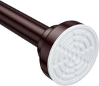 Ausemku Shower Curtain Rod Tension - 32-80 Inch Never Rust Non-Slip Spring Tension Curtain Rod No Drilling Stainless Steel Curtain Rod Use Bathroom Kitchen（Brown）