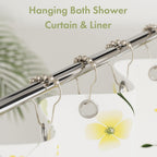 Amazer Decorative Shower Curtain Hooks, Shower Curtain Hooks Rust Proof Stainless Steel Shower Curtain Hooks, Shower Hooks for Shower Curtain Bathroom 12PCS, Matte Nickel