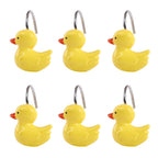 Twofish Home Golden Angel Shower Curtain Hooks Anti Rust Shower Curtain Hooks Decorative Resin Golden Angel Shower Curtain Rings Set of 12