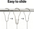 300 Pieces Shower Curtain Hooks, Metal Shower Curtain Hanging Rings Reusable Bathroom Shower Hangers for Shower Rods Curtains Bedroom Kitchen