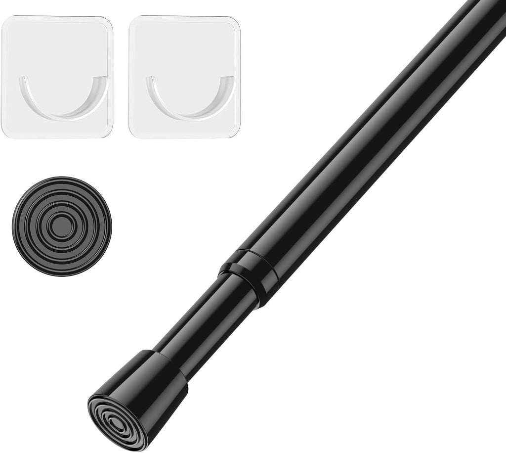 AIZESI 2Pcs Spring Tension Curtain Rods, Adjustable 26-39 Inch, White
