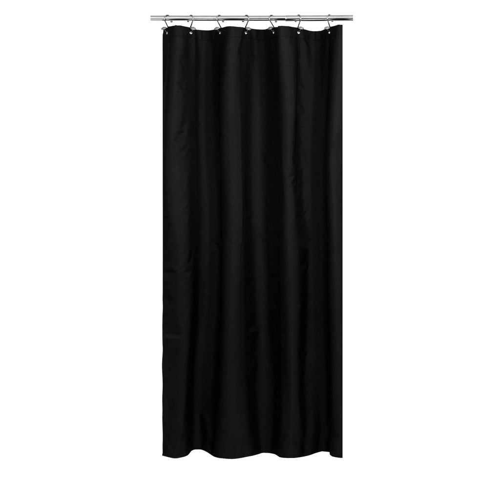 N&Y HOME Fabric Small Stall Shower Curtain Liner Extra Long 36x84, White