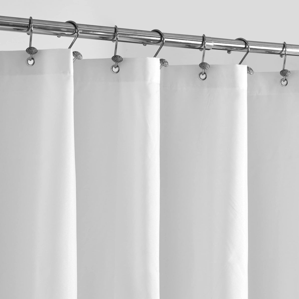 ALYVIA SPRING 72x96 Extra Long Waterproof Fabric Shower Curtain Liner White