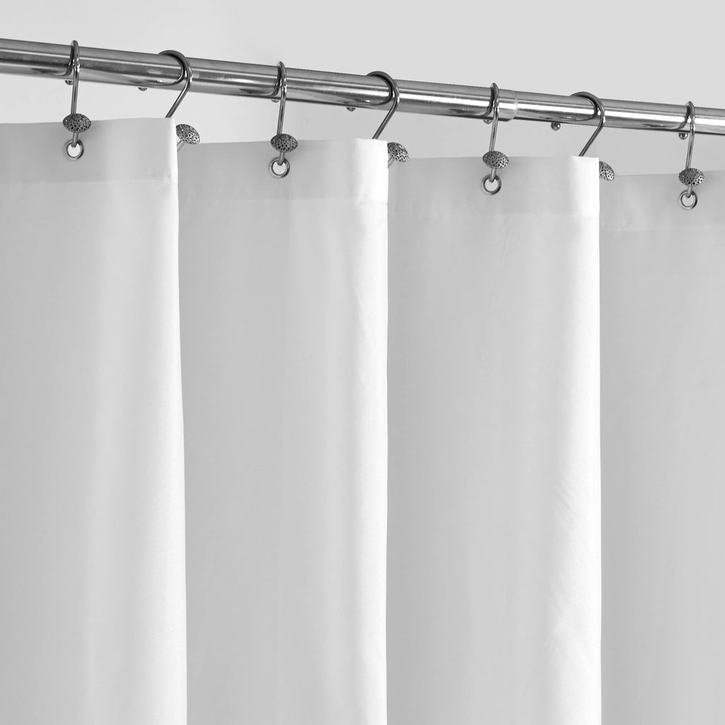 ALYVIA SPRING Waterproof Fabric Shower Curtain or Liner White, 72x72