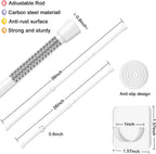 AIZESI 2Pcs Spring Tension Curtain Rods, Adjustable 26-39 Inch, White