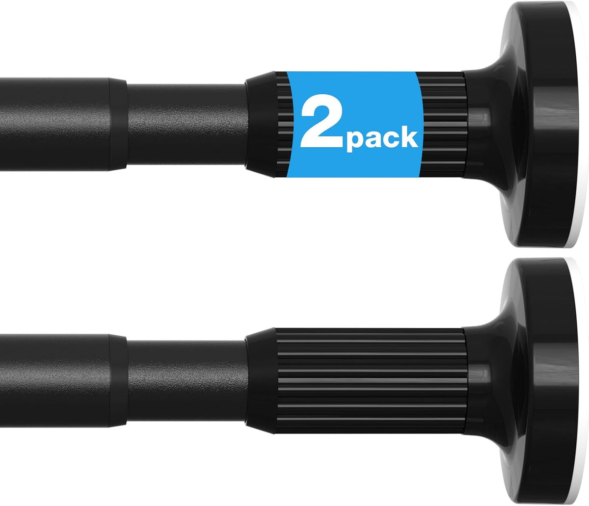 AIZESI 2 Pack Adjustable Shower Curtain Rods, Fits 32"-90" Black