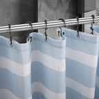 Titanker Black Shower Curtain Hooks Rings, Rust-Resistant Metal Double Glide Shower Hooks for Bathroom Shower Rods Curtains, Set of 12 Hooks - Matte Black