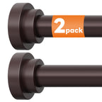 STARLATTA 2 Pack Black Tension Shower Curtain Rods for Bathroom, 43-80 Inch