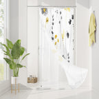 Gibelle 3 in 1 Sage Green Watercolor Floral Shower Curtain Liner Set, 72x72