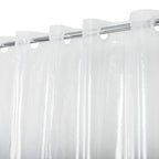 No Hook Shower Curtain or Liner, Standard Size 71 x 74, Pebble