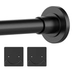 Thestoa Shower Curtain Rod Adjustable 30-80" with Holder, Anti-Rust Shower Rod & Spring Tension Shower Rod No Drill, Black Shower Curtain Rod for Bathroom Tension Rod