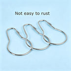 300 Pieces Shower Curtain Hooks, Metal Shower Curtain Hanging Rings Reusable Bathroom Shower Hangers for Shower Rods Curtains Bedroom Kitchen