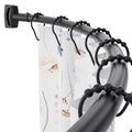 Chrsouly Curved Shower Curtain Rod, Heavy Duty, Adjustable 42-72 inch