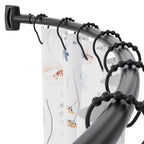 Chrsouly Curved Shower Curtain Rod, Heavy Duty, Adjustable 42-72 inch